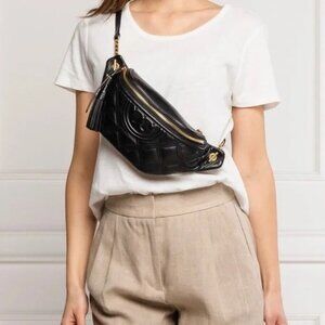 Tory Burch Black and Gold Crossbody Bag